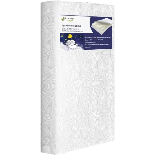 Memory Foam Crib Mattress, Dual Side Toddler Mattress,Washable and Waterproof, fits Standard Full-Size Crib and Toddler Bed,Fiberglass-Free.