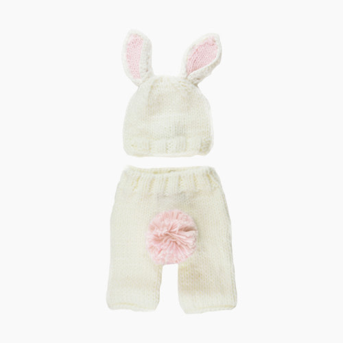 Blueberry Hill Newborn Bunny Hat and Pant Set - White/Pink