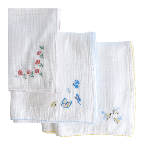 Embroidered Shawl Blanket Set | Over The Moon