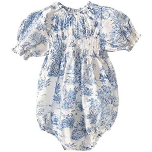 NOTHING FITS BUT Baby’s Classic Linen Cotton Dress, Hana Onesie, Infant’s Casual Frock