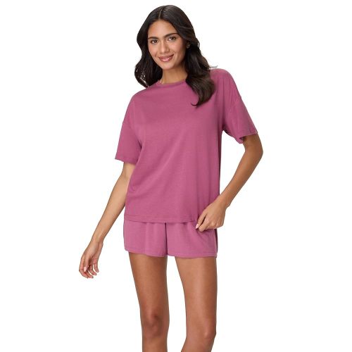 Hanes Women's Originals 2 Piece Lounge, Comfywear Supersoft Boxy T-Shirt & Sleep Shorts Loungewear Set