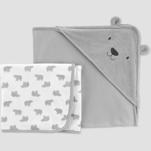 Carter's Just One You® Baby Bear Bath Towel - Gray