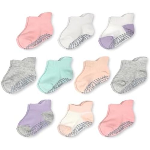 Fruit of the Loom Cotton Grip Socks for Baby and Toddler