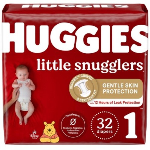 Huggies Little Snugglers Baby Diapers – (Select Size and Count), Size: 1