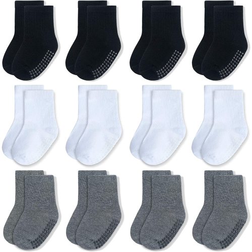 Baby Socks 6-12mo (Black, Grey, White)