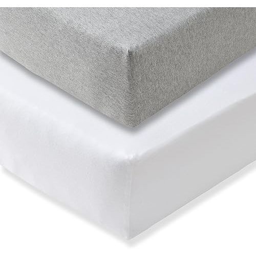 Burt's Bees Baby Essential Organic Cotton Fitted Crib Sheet, Breathable for Boy Girl Standard Crib & Toddler Mattresses