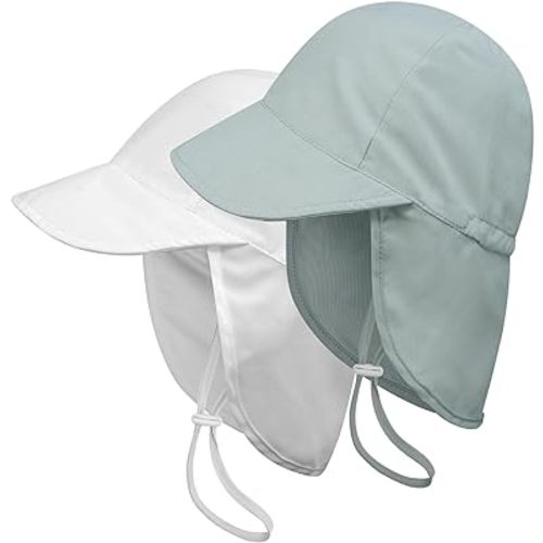 2 Pack Baby Sun Hats UPF 50+ Toddler Beach Hat for Girls Boys 0-4 Years