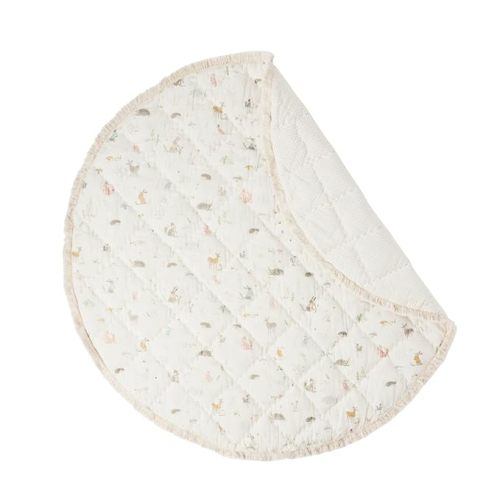 Pehr Baby Play Mat, Forest Fable | Ultra-Soft Quilted 100% Cotton Exterior with Plush Polyester Fiberfill | 40" Diameter