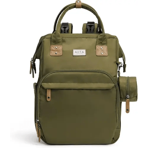 Diaper Bag Backpack, Multifunction Diaper Bag with Changing Pad, Baby Diaper Bags for Boys Girls, Stylish Large Capacity Travel Backpack for Moms Dads, Baby Shower Gifts,Unisex – Olive Green