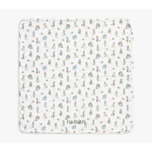 Peter Rabbit Oversized Organic Muslin Baby Blanket