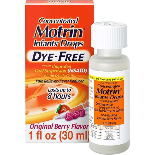 Motrin Infants' Concentrated Drops with Ibuprofen, Fever Reducer, 1 fl. oz