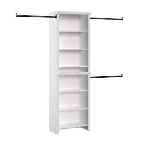 ClosetMaid WestView 5-ft to 10-ft W x 6.87-ft H White Solid Shelving Wood Closet System in the Wood Closet Kits department at Lowes.com