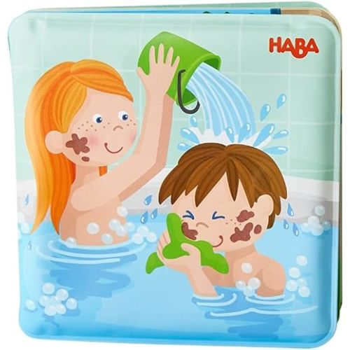 HABA Paul & Pia - Magic Bath Book - Wipe with Warm Water and The Muddy Pages Come Clean