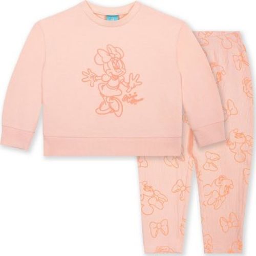 Baby Girls' 2pc Disney Minnie Mouse Fleece Top & Bottom Set - Pink 3-6m