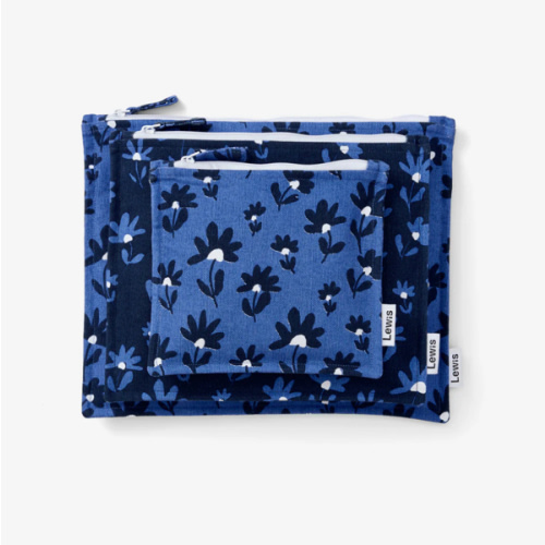 Zip Pouch Set - Flower Field | Midnight