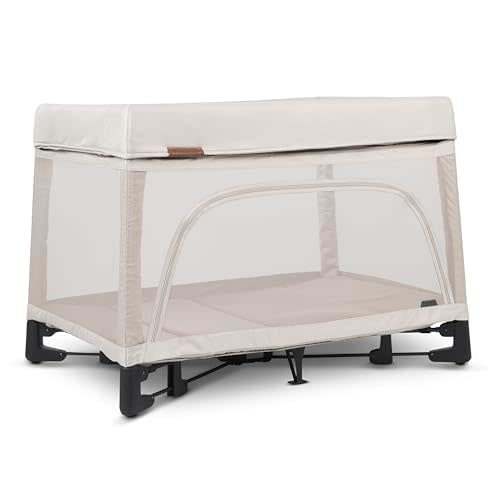 UPPAbaby Remi Playard | Deluxe 3-in-1 Portable Playard, Bedside Bassinet + Travel Crib| Mesh Bassinet, Mattress, Organic Cotton Mattress Cover + Storage Bag Included | Charlie (Sand Mélange)