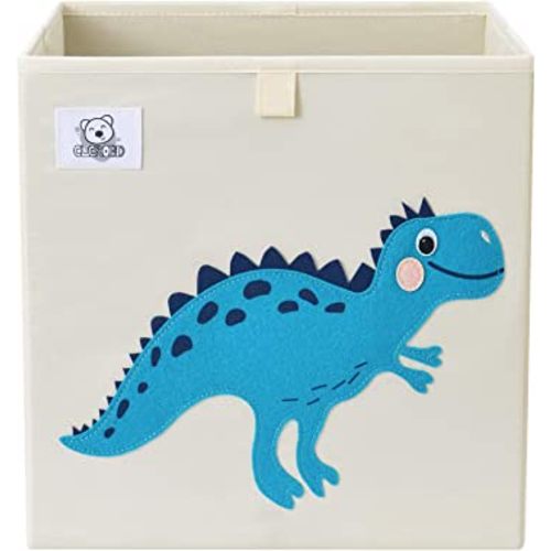 CLCROBD Foldable Animal Cube Storage Bins Fabric Toy Box/Chest/Organizer for Toddler/Kids Nursery, Playroom, 13 inch (Dino T-Rex)