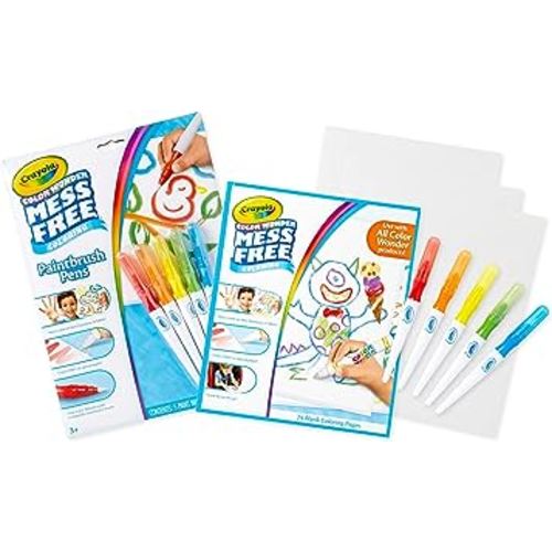 Crayola Color Wonder Paintbrush Pens & Paper, Mess Free Coloring