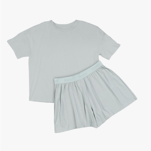 Hanes Women's Originals 2 Piece Lounge, Comfywear Supersoft Boxy T-Shirt & Sleep Shorts Loungewear Set