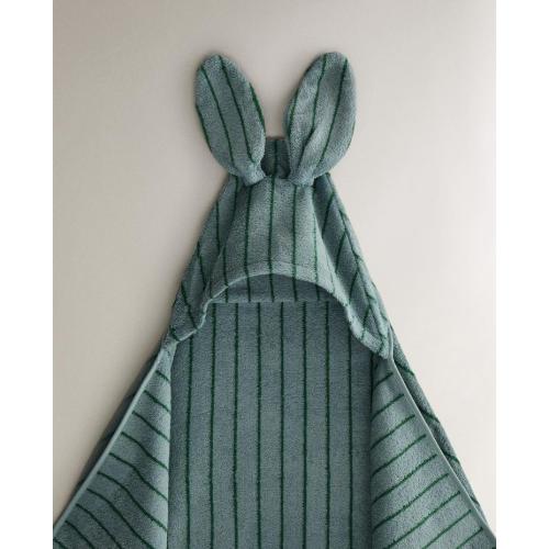 HOODED VELOUR STRIPED BATH TOWEL | Zara Home