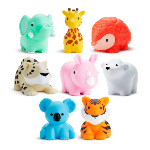 Munchkin® Wild™ Animal Baby and Toddler Bath Toy Squirts, 8 Pack, Unisex