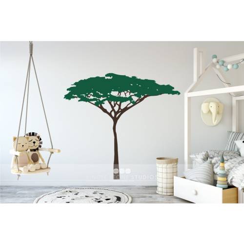 Nursery Jungle Safari Acacia Tree wall decal - wall mural theme Custom Home Decor