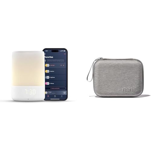 Nanit Sound and Light Smart Baby Night Light and Sound Machine | Audio Monitor & Travel Case – Protective Hard Shell Carrying Case Pro Baby Monitor and Multi-Stand Travel - Noise Machine+ Carrier Bag Case,