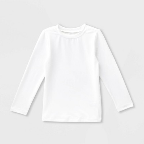Toddler Long Sleeve Rash Guard Top - Cat & Jack™, Color: White, Size: 18M