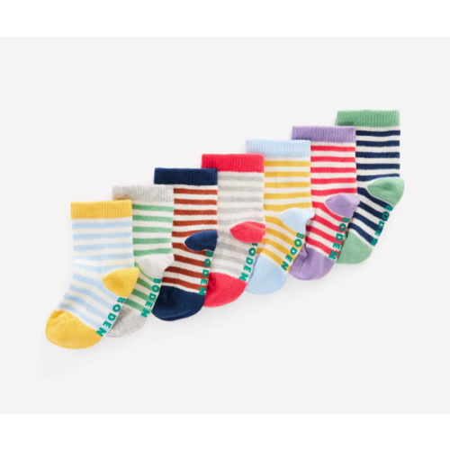 7-Pack Baby Socks-Stripes | Boden USA