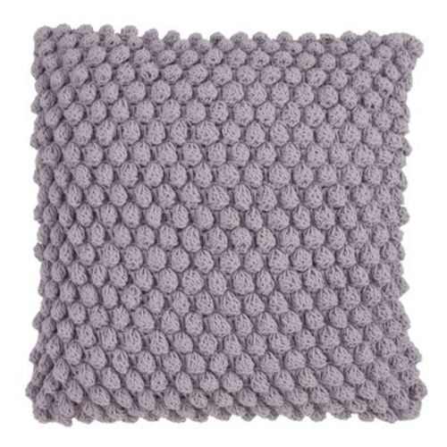 Rizzy Home 20"x20" Oversize Down Filled Crochet Pom-pom Square Throw Pillow Lavender : 20x20 Inch Polyester, Machine Washable Cloth Napkins