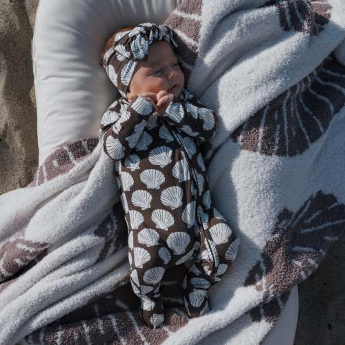 Bamboo Zip Pajamas | Seashells