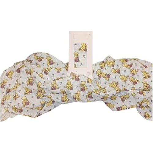Sugar Lily's Classic Pooh 100% Muslin Cotton Swaddle, 47 x 47 inches, Classic Pooh, (Full Color-Classic Pooh)