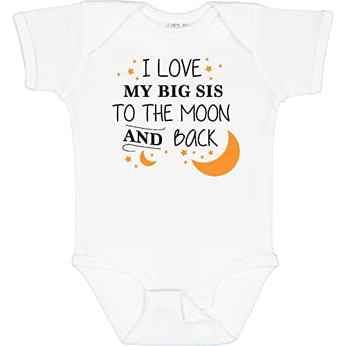 inktastic I Love My Big Sis To the Moon and Back Baby Bodysuit