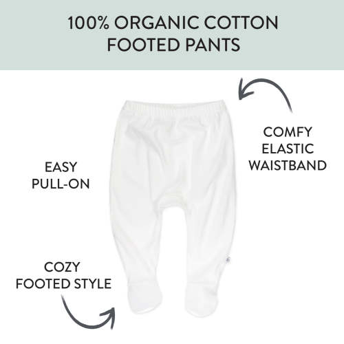 3-Pack Organic Cotton Footed Pants | Honest Baby Clothing