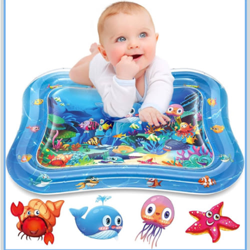 Infinno Inflatable Tummy Time Mat Premium Baby Water Play Mat for Infants and Toddlers Baby Toys for 3 to 24 Months, Strengthen Your Baby's Muscles, Portable