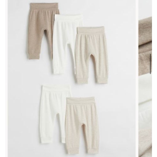 5-pack Cotton Pants 1-2M