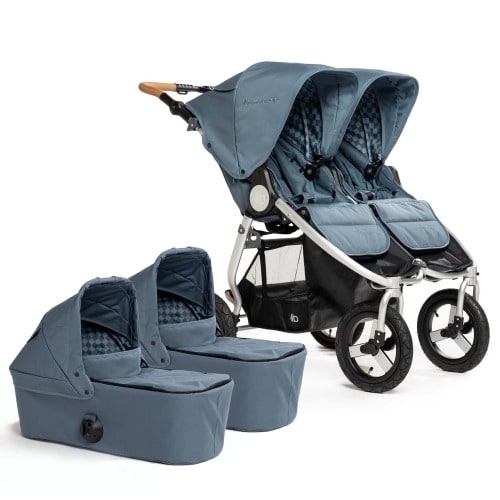Bumbleride Indie Twin Double Stroller + 2 Bassinet Bundle - Ocean / Ocean
