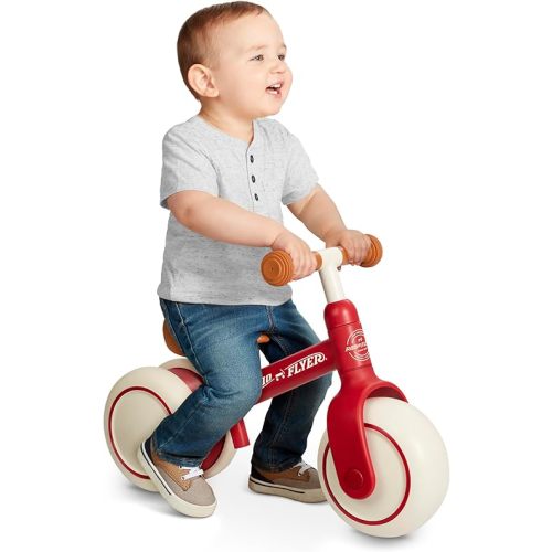 Radio Flyer Balance Bike, Baby Toy, Toddler Bike, Bicycle Toddler Toys, Baby Gifts, Steady Start Balance Bicycle, for Ages 1-3 Years, Red