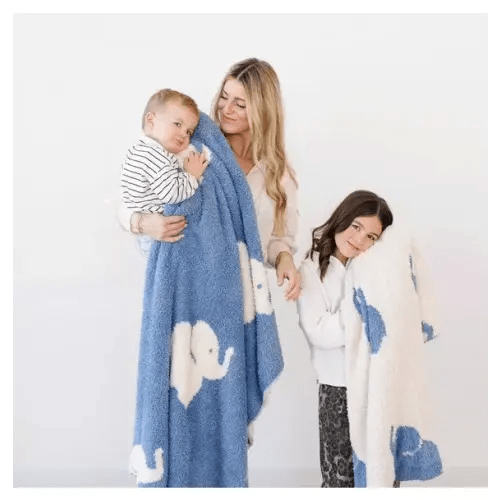 Brands We Love Double Layer Bamboni Blanket in Elephant by Janie and Jack