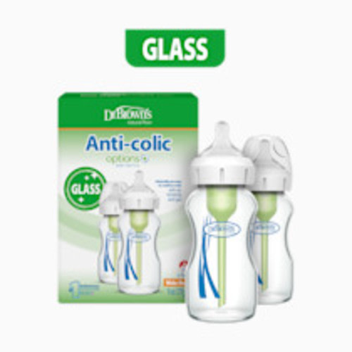 Dr. Brown's Anti-colic Options+ Wide-Neck Glass Baby Bottle - 9 Oz
