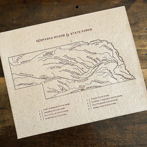 Nebraska Rivers & State Parks Print