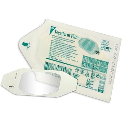 3M Tegaderm 1624W Transparent Film Dressing 2 3/8" x 2 3/4" - Window Frame Box: 100