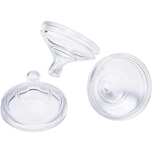 Boon Nursh Silicone Baby Bottle Nipples - Bottle Nipples for Boon Nursh Baby Bottles - Baby Bottle-Feeding Supplies - Medium Flow Baby Bottle Nipples - 3 Count