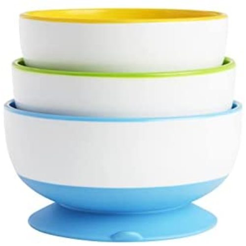 Munchkin Stay Put Suction Bowl, Pack of 3
