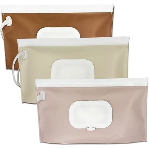 Travel Baby Wipes Dispenser (Blush Pink & Cream& Brown)