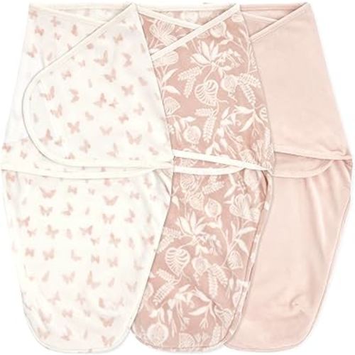 aden + anais™ Essentials Easy Swaddle™ wrap 1.5 TOG 3 Pack Garden Velboa (0-3 Months)
