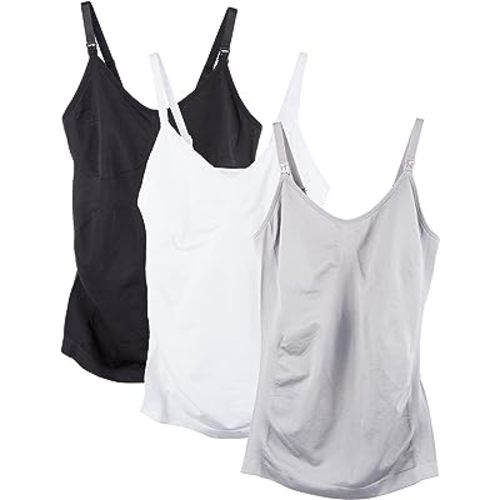 Caramel Cantina 3 Pack Women's Nursing Cami Built In Bra