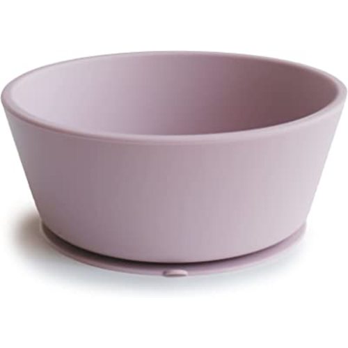 mushie Silicone Suction Bowl | BPA-Free Non-Slip Design (Soft Lilac)