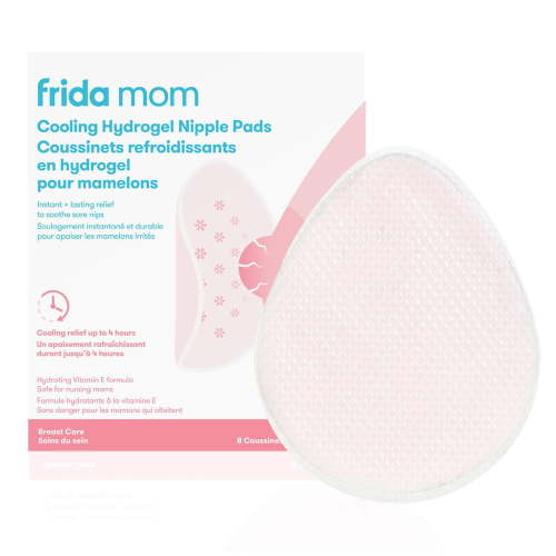 Frida Mom - Nursing Pads, Cooling Hydrogel Nipple Pads for Hydration and Soothing Sore Nipples, Breastfeeding Essentials, 8ct, 8 count