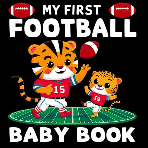 My first Football Baby Book: High Contrast for Newborns 0-12 Months, Black and White Sports Images Themed on American Football Designed to Stimulate Vision from Birth (High Contrast Baby Sports Books) Paperback – July 19, 2024